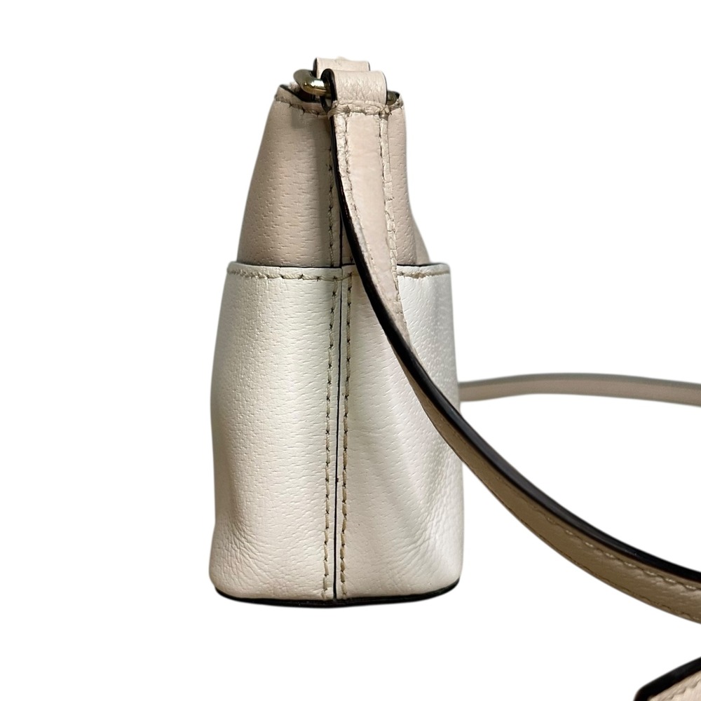 Kate Spade Millie Grove Street Leather Crossbody Bag Colorblock Beige & Cream - Picture 6 of 16